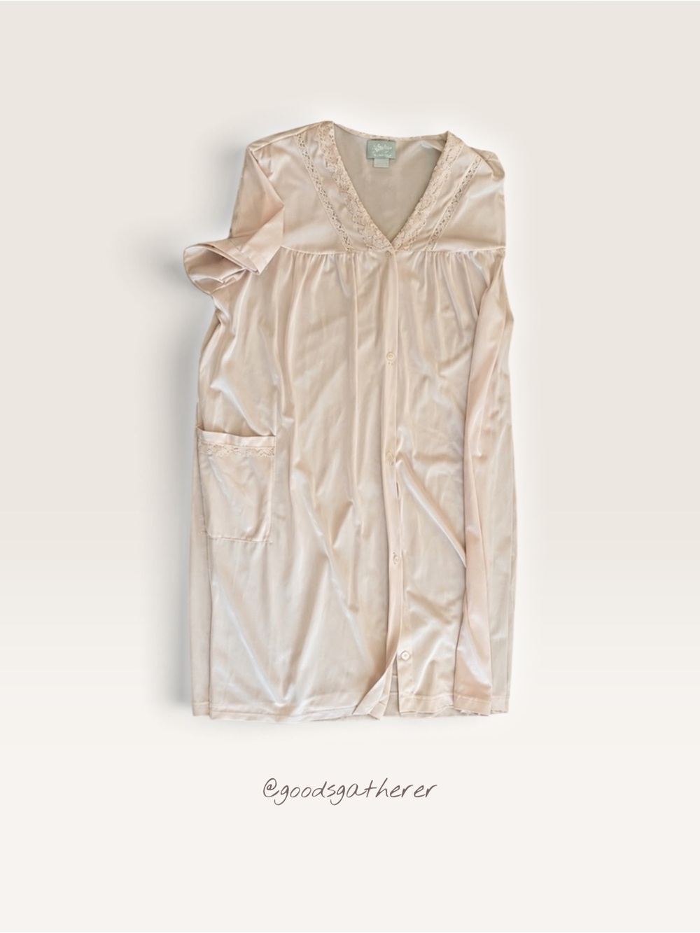 VINTAGE Blair Blush Pink Semi Sheer Lace Nightgown